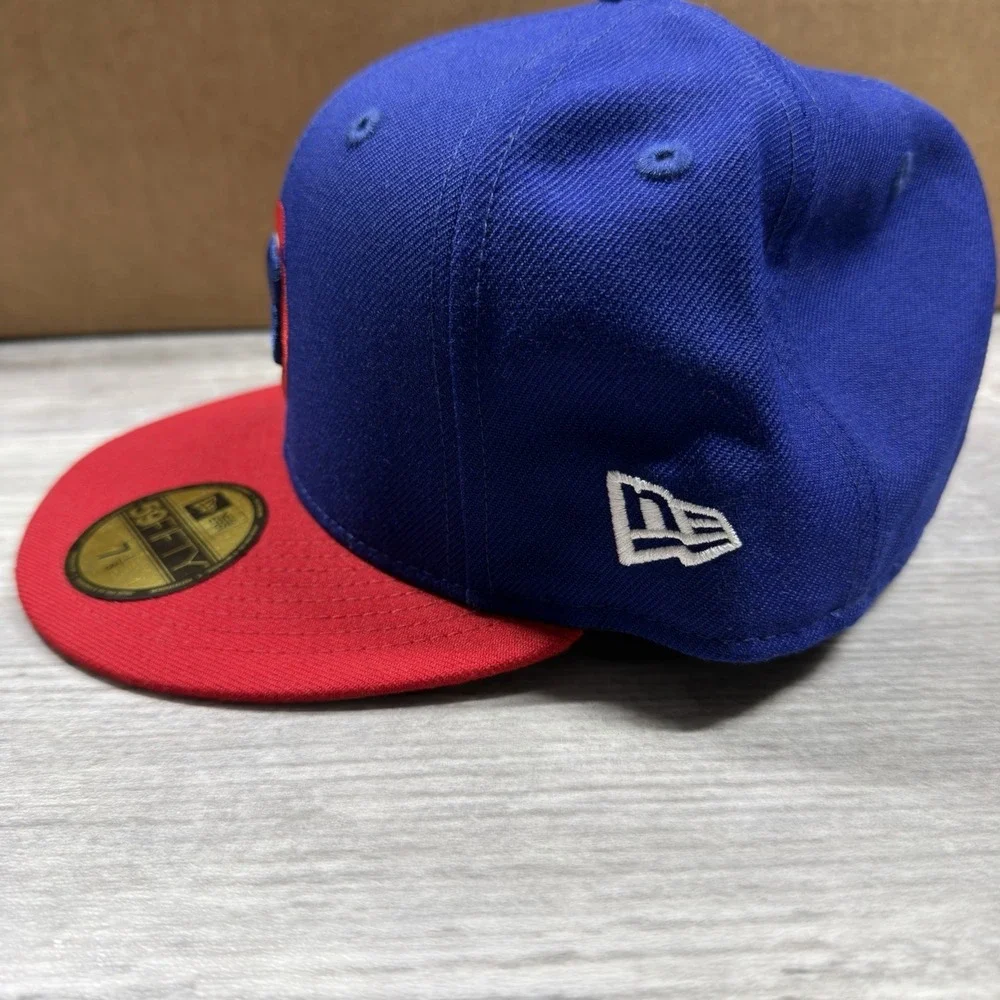 Chicago Cubs New Era‎ Cooperstown Collection Wool 59FIFTY Fitted Hat Size 7 1/8